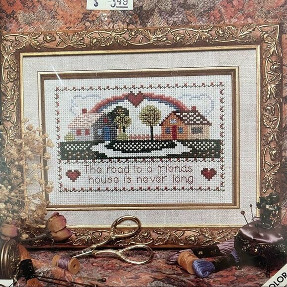 NIP Designs for the Needle Heirloom Treasure Road To Friends Cross Stitch Kit - Picture 2 of 6